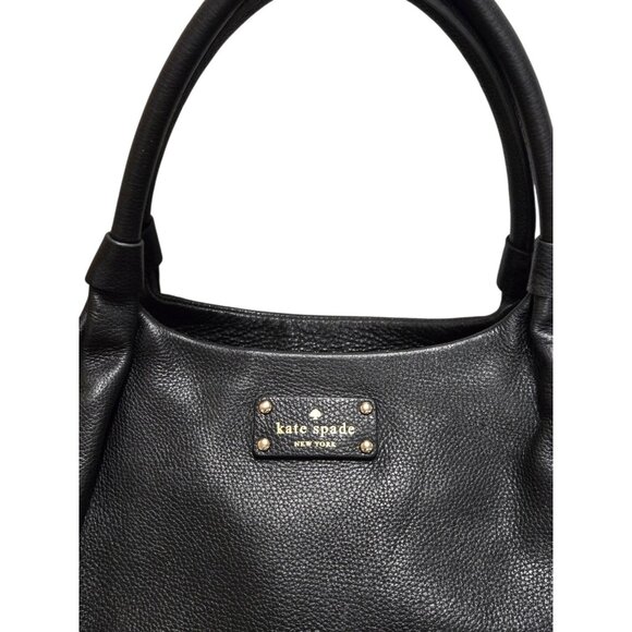 Kate Spade Berkshire Road Stevie Black Leather Satchel Shoulder Bag Classic - Picture 5 of 12